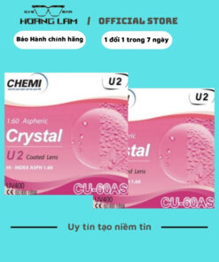 Tròng Kính Chemi U2 mỏng nhẹ 1.60 Chống UV400,phủ Nanno